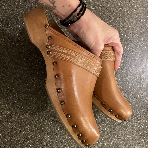 Isabel Marant Tooled Banded Thalie Clog in Cognac Brown 40 - Picture 8 of 9